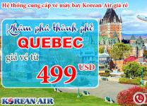 Vé máy bay đi Quebec khứ hồi hãng Korean Air